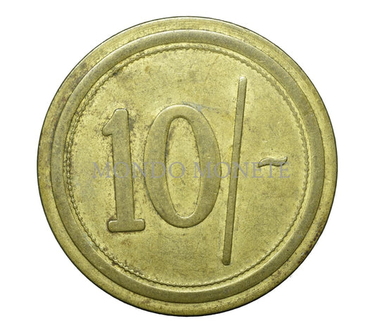 Gettone Traghetta C & W . Ltd 10 Shillings Medaglie E Gettoni