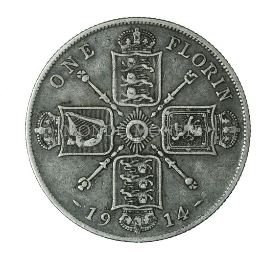 Great Britain One Florin 1914 Monete Da Collezione