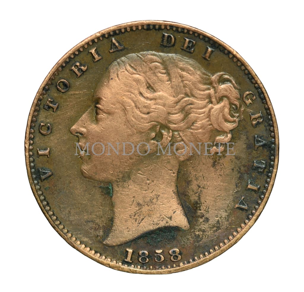 Great Britain Victoria Farthing 1858 Monete Da Collezione