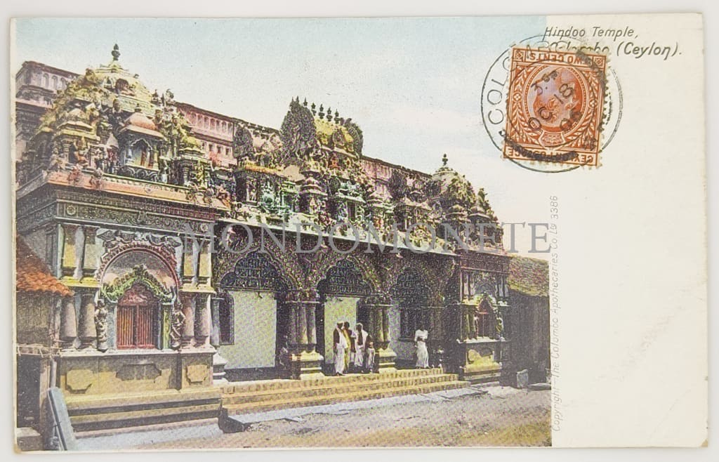 Hindoo Temple Colombo Ceylon Cartoline