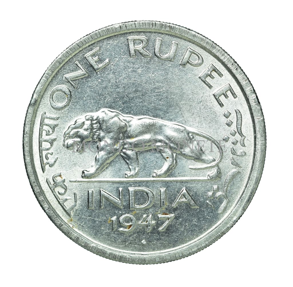 India One Rupee 1947 Monete Da Collezione