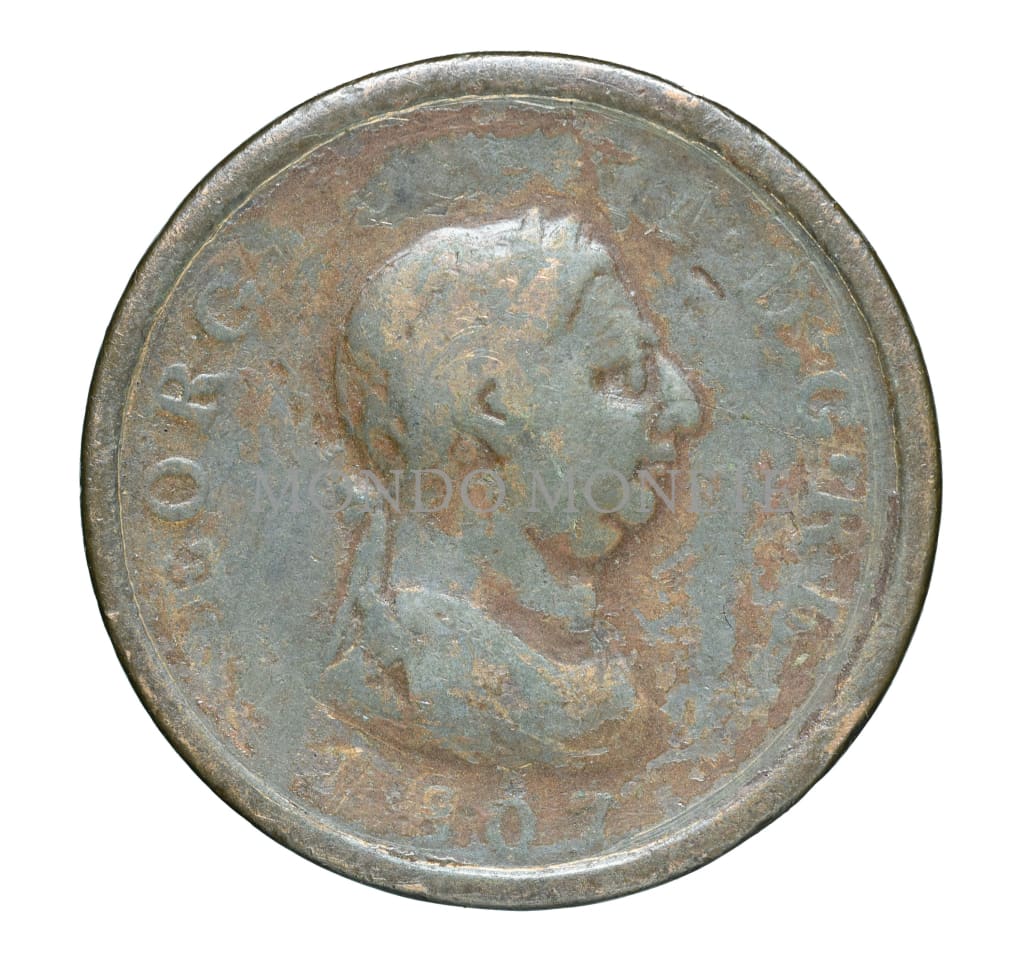 King George Iii 1 Penny 1807 Monete Da Collezione