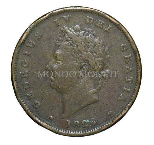 King George Iv 1 Penny 1826 Monete Da Collezione