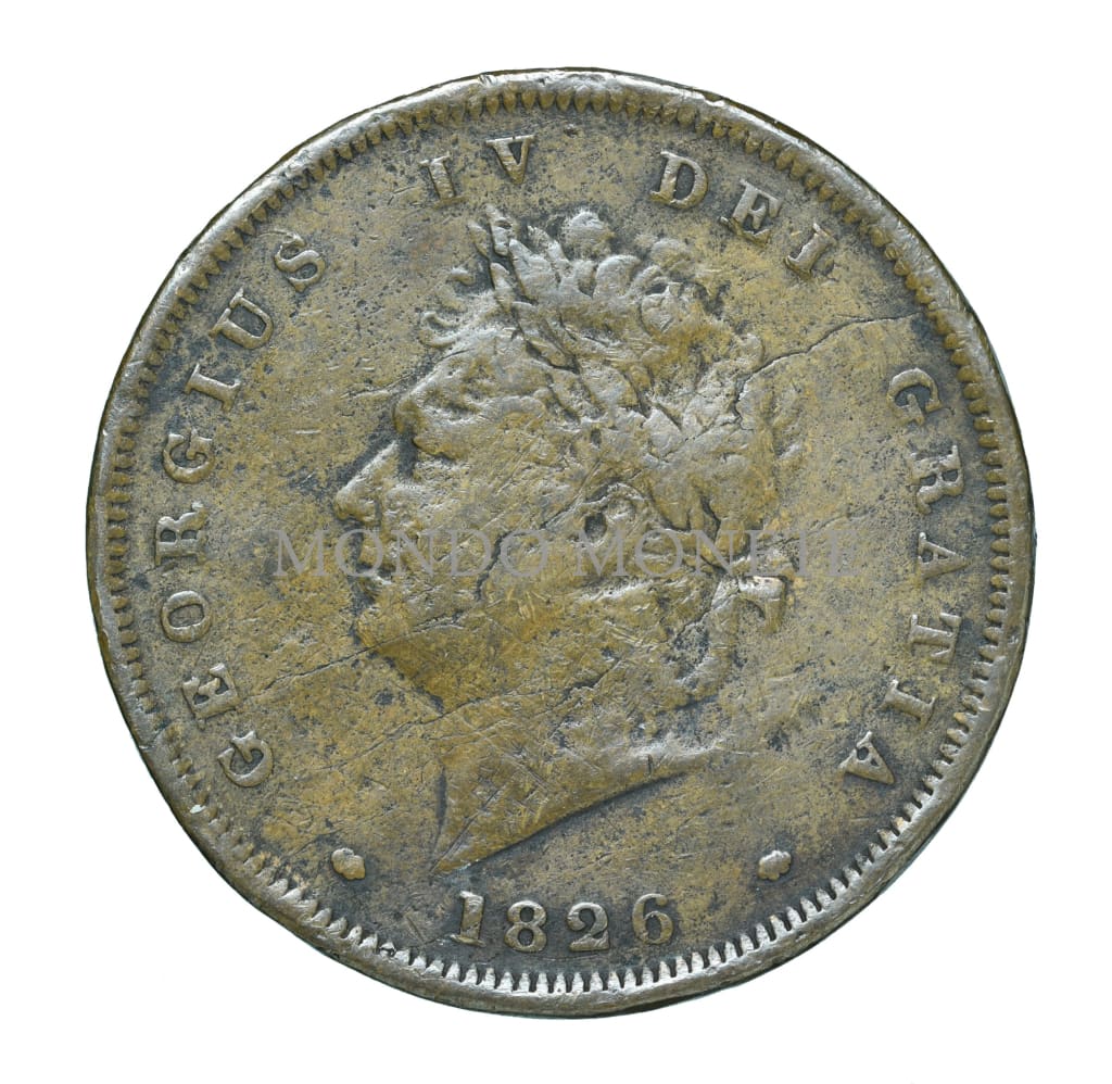 King George Iv 1 Penny 1826 Monete Da Collezione