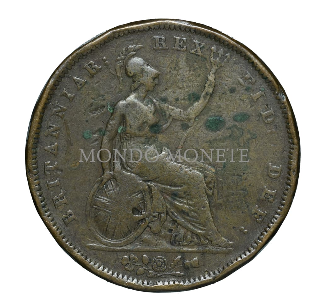 King George Iv 1 Penny 1826 Monete Da Collezione