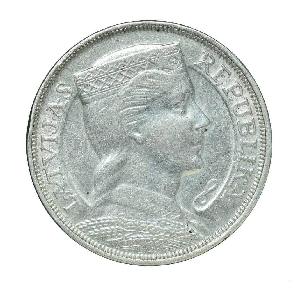 Latvia 5 Lati 1929 Monete Da Collezione