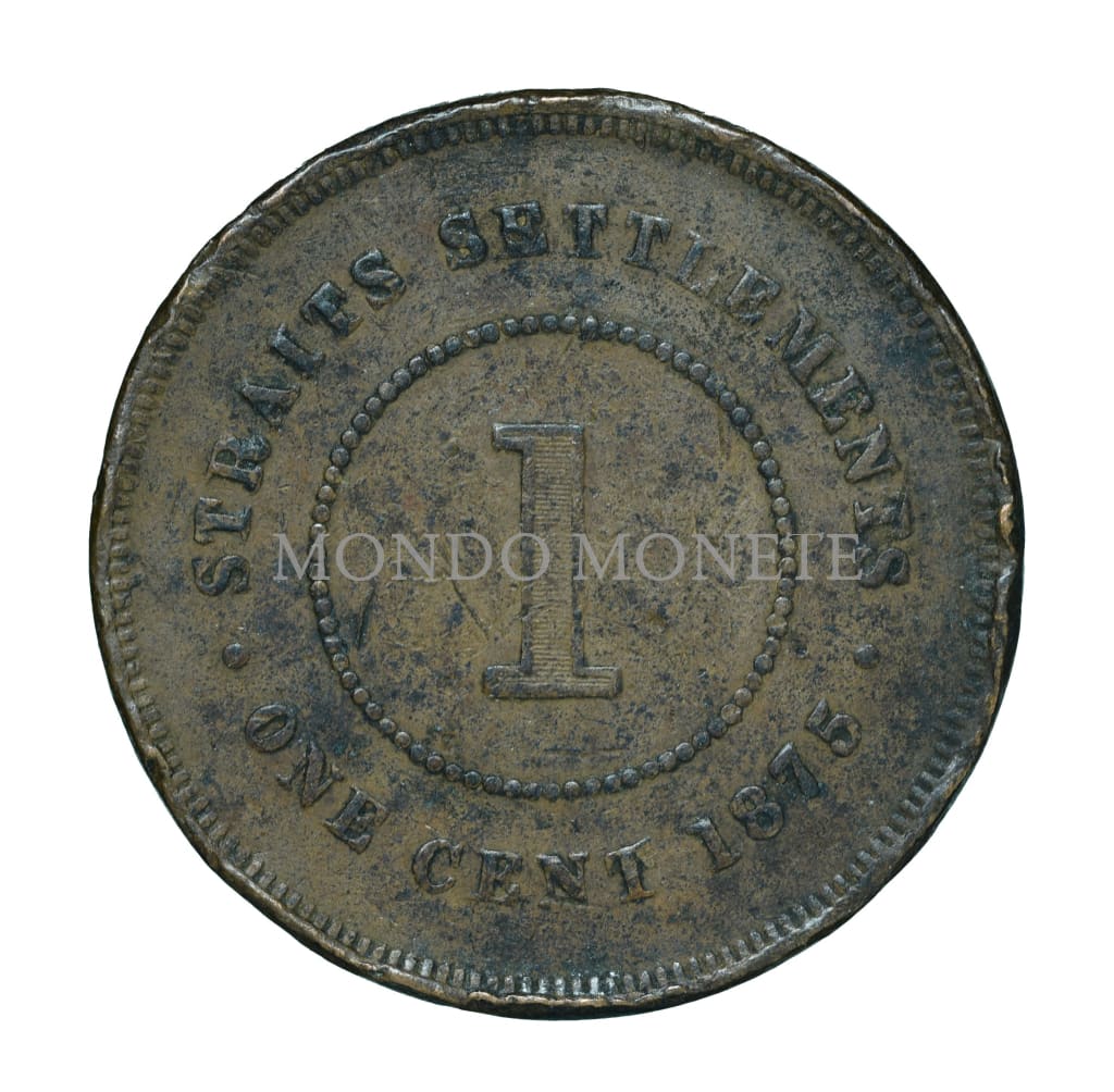 Malaysia Straits Settlements 1 One Cent 1875 Monete Da Collezione