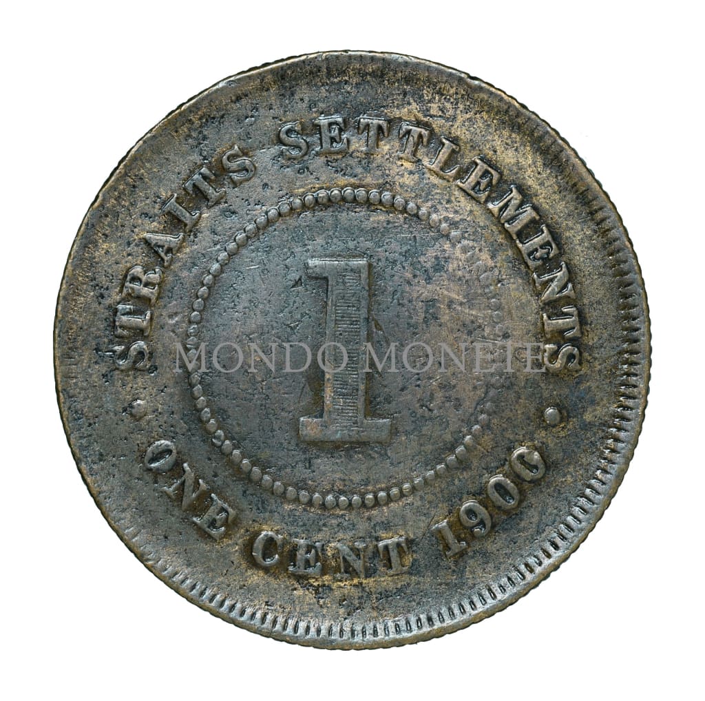 Malaysia Straits Settlements 1 One Cent 1900 Monete Da Collezione