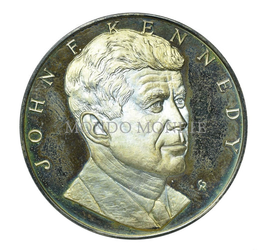 Medaglia Dargento Memorial Di John F. Kennedy In Astuccio Originale Medaglie E Gettoni