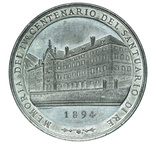 Memoria Del Iv° Centenario Santuario Di Re 1894 Medaglie E Gettoni
