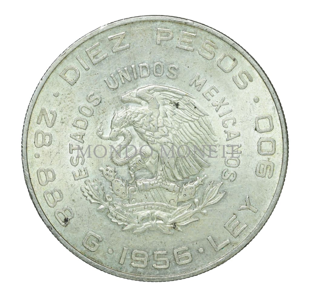 Mexico 10 Pesos 1956 Monete Da Collezione