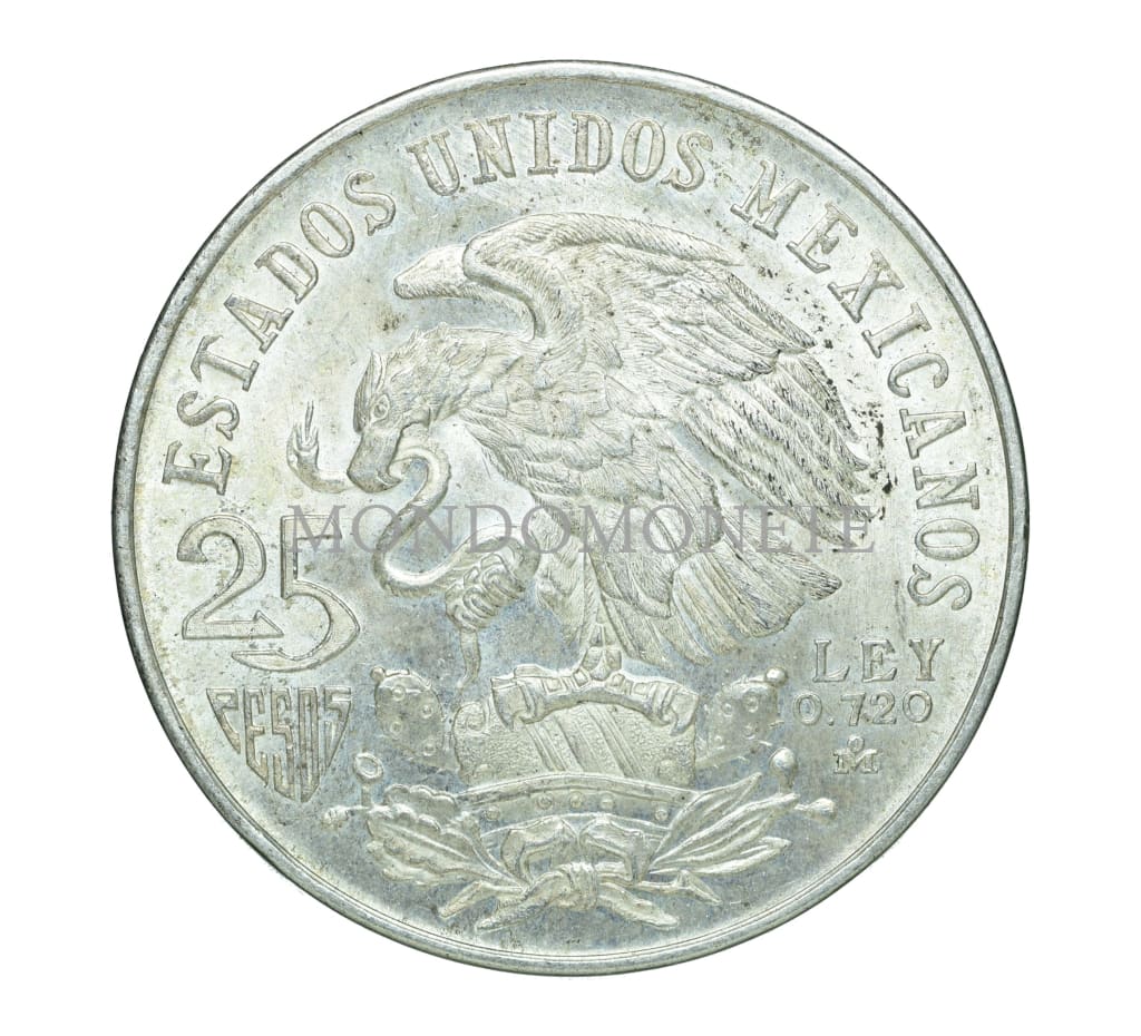 Mexico Silver 25 Pesos 1968 Monete Da Collezione