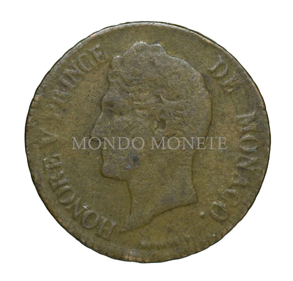 Monaco 5 Centimes 1837 Monete Da Collezione