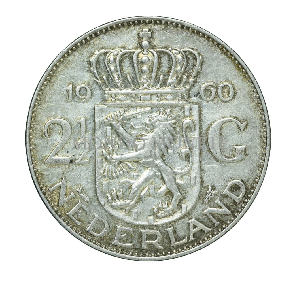 Netherlands 2 - 1/2 Gulden 1960 Monete Da Collezione