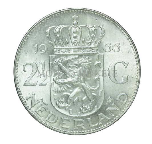 Netherlands 2 - 1/2 Gulden 1966 Monete Da Collezione