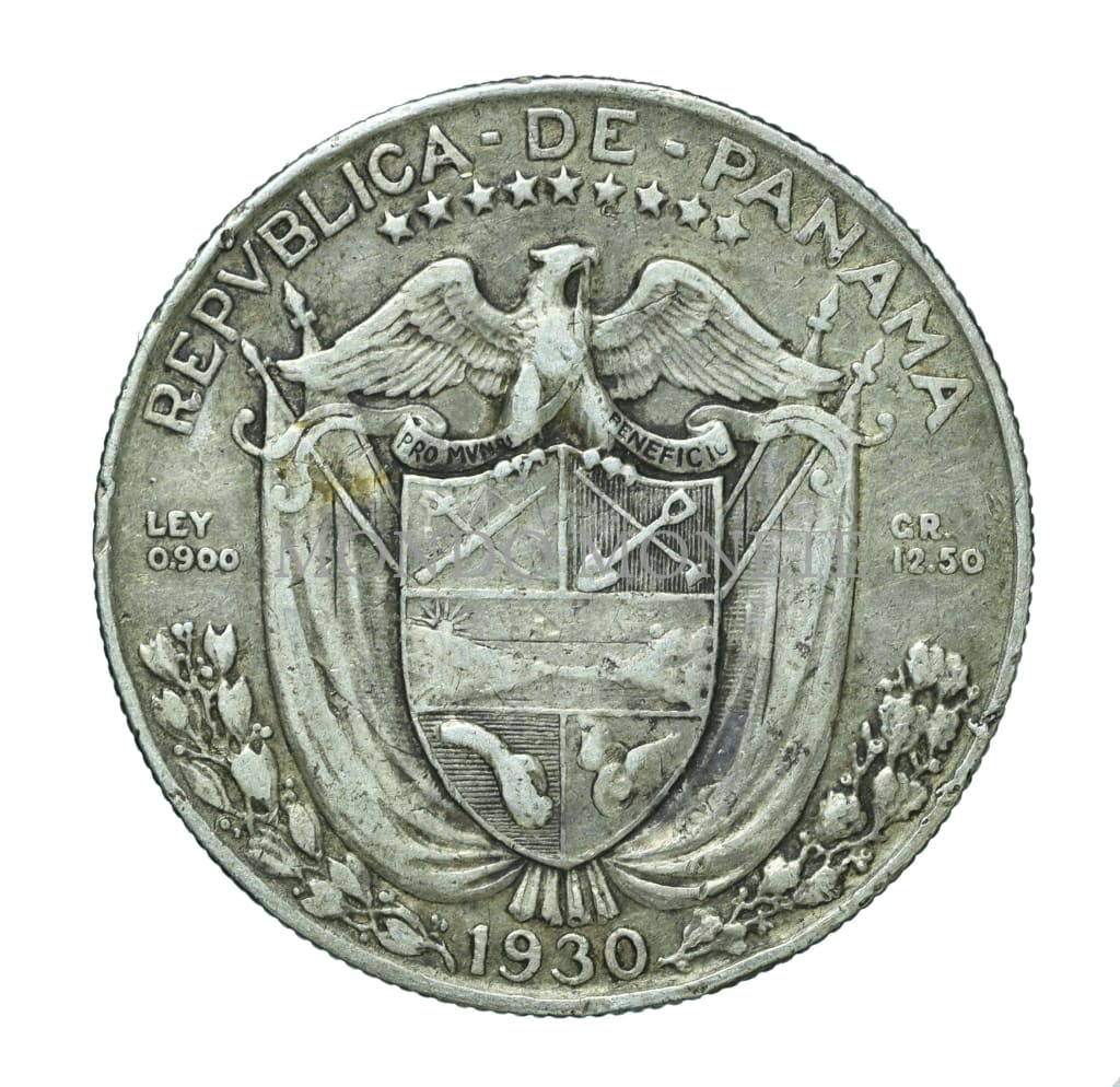 Panama 1/2 Balboa 1930 Monete Da Collezione