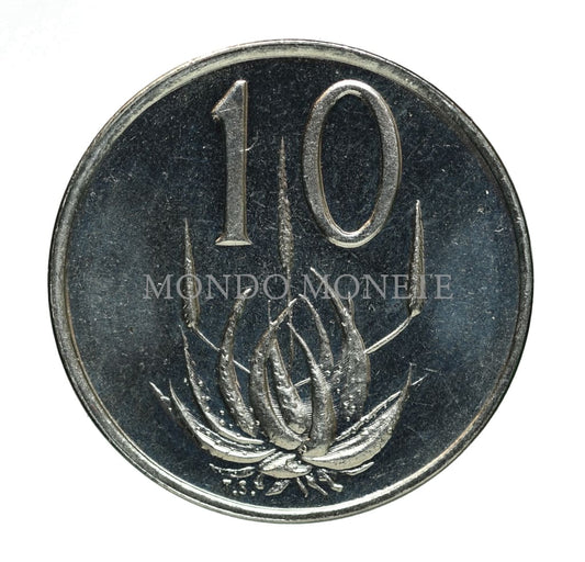 South Africa 10 Cent 1977 Monete Da Collezione