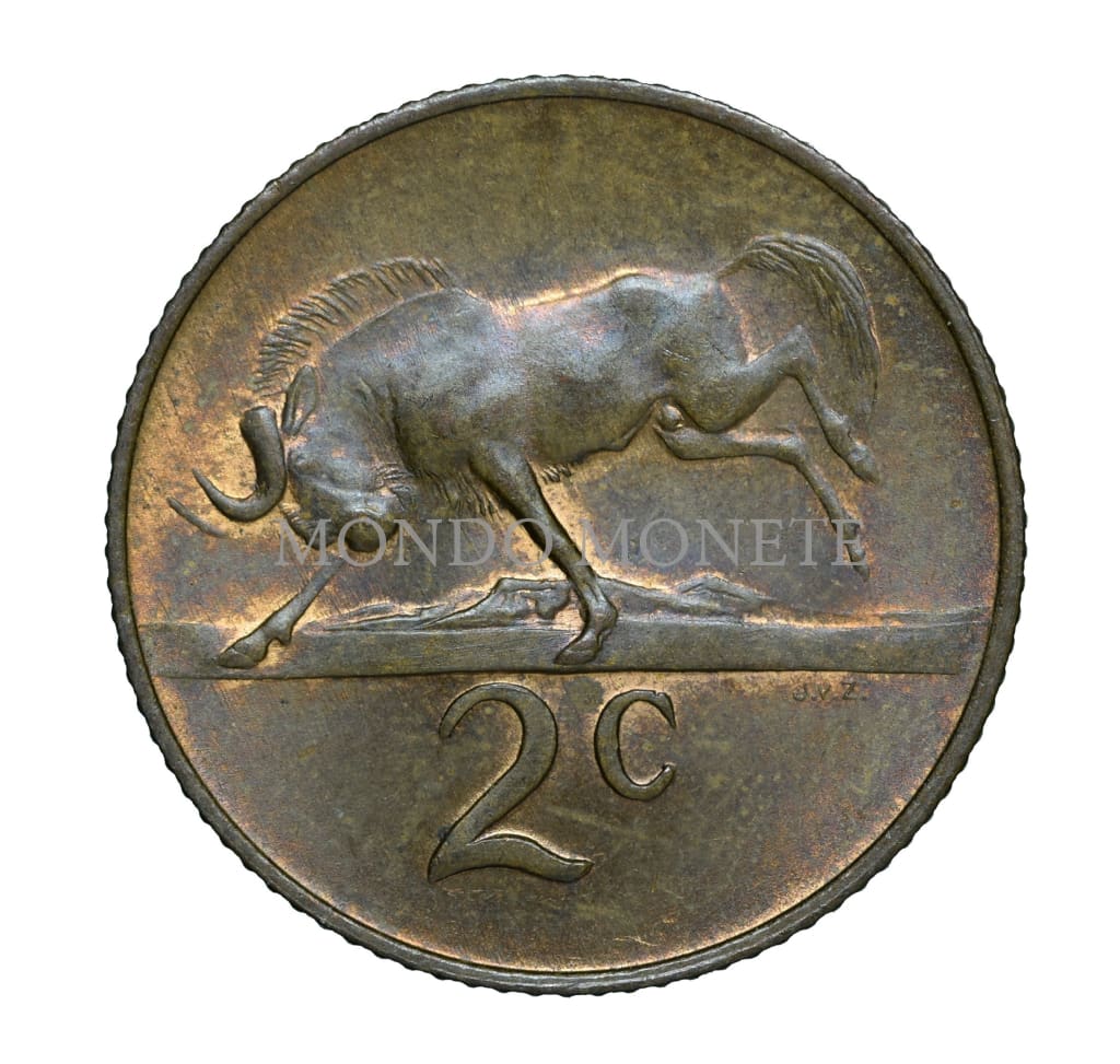 South Africa 2 Cents 1966 Monete Da Collezione