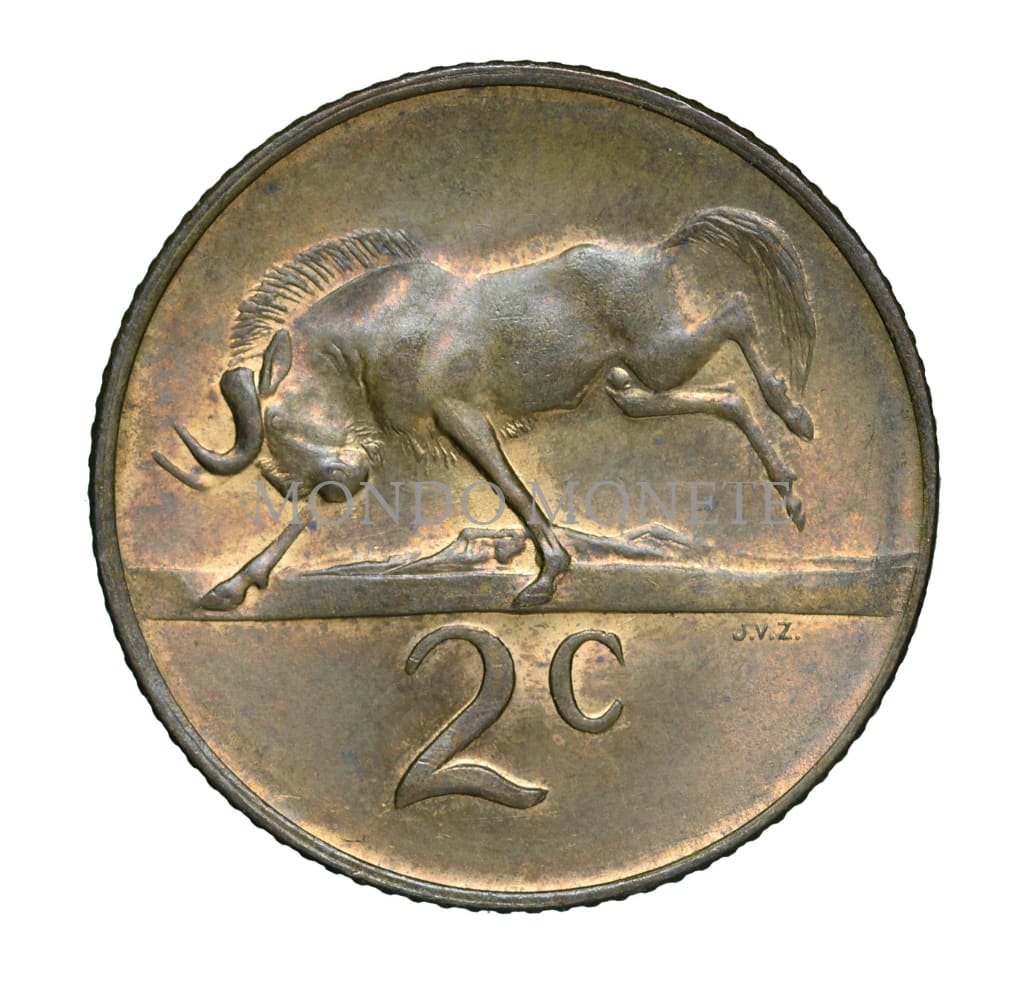 South Africa 2 Cents 1967 Monete Da Collezione