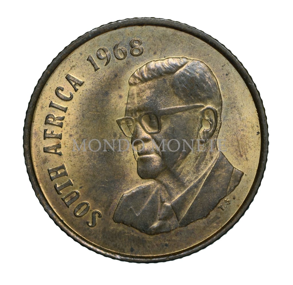 South Africa 2 Cents 1968 Monete Da Collezione