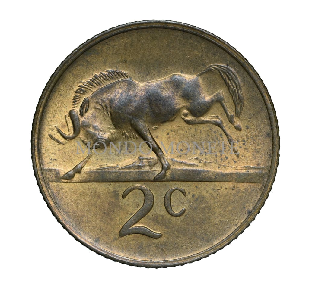 South Africa 2 Cents 1970 Monete Da Collezione