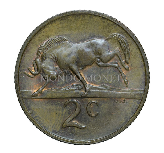 South Africa 2 Cents 1970 Monete Da Collezione