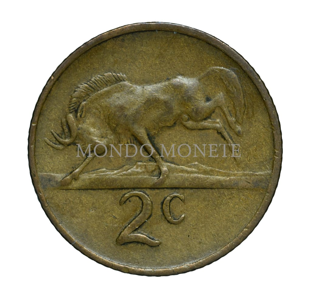 South Africa 2 Cents 1971 Monete Da Collezione