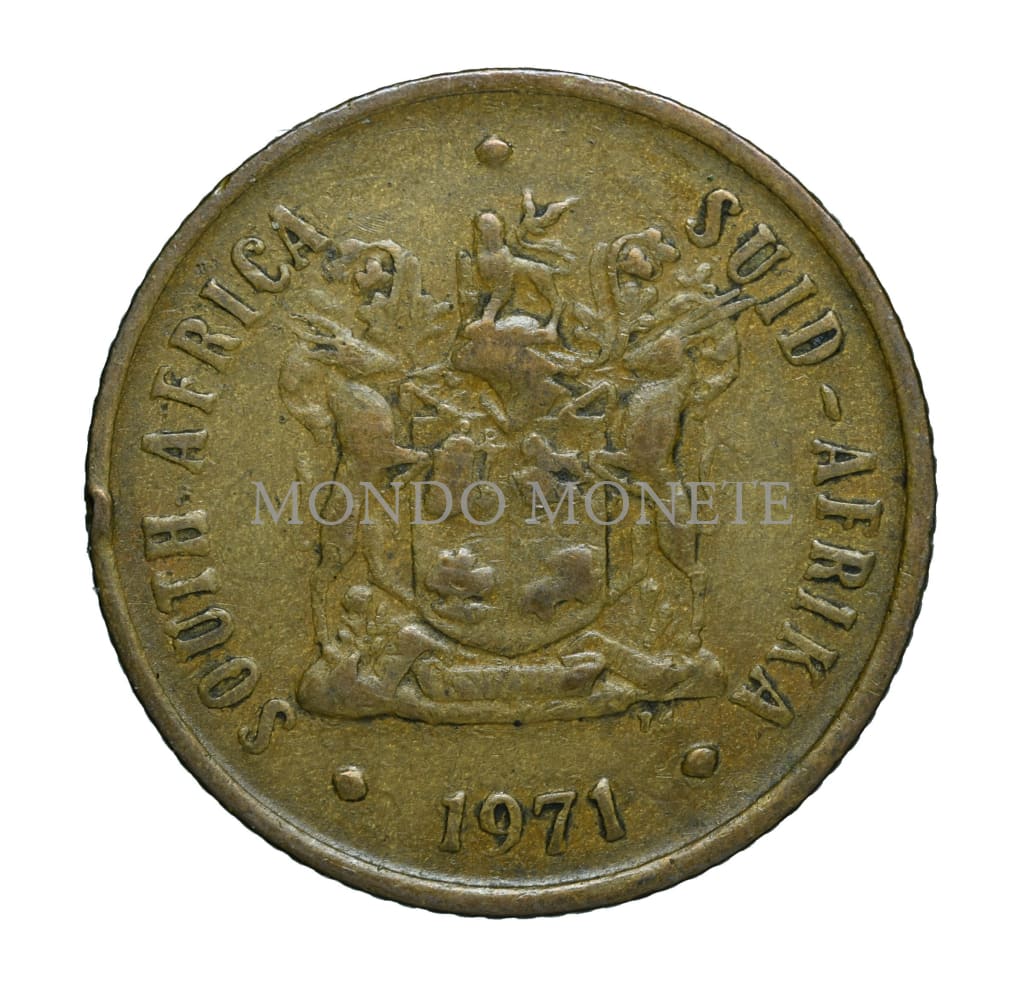 South Africa 2 Cents 1971 Monete Da Collezione