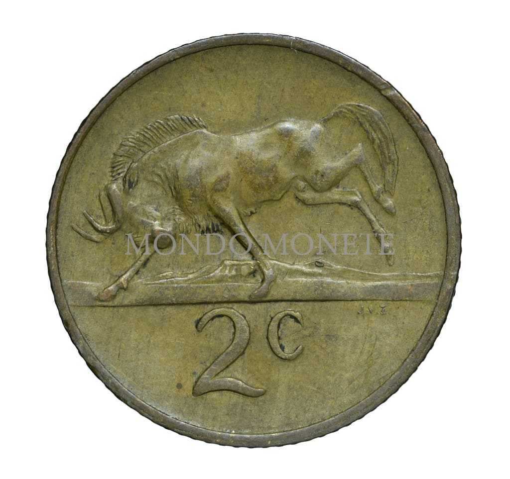 South Africa 2 Cents 1973 Monete Da Collezione