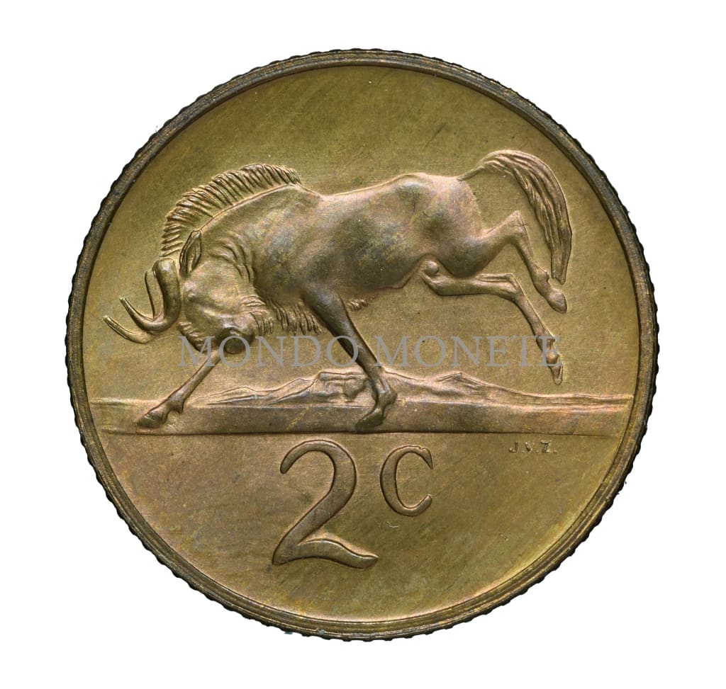 South Africa 2 Cents 1975 Monete Da Collezione