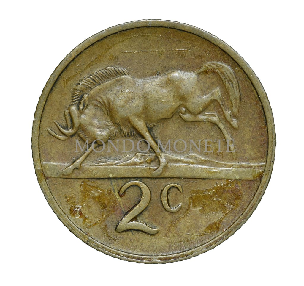 South Africa 2 Cents 1975 Monete Da Collezione