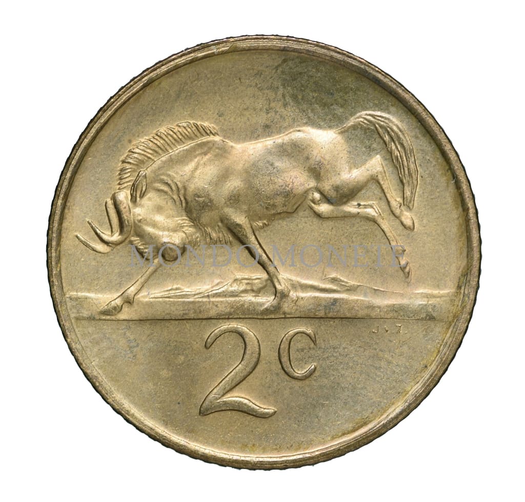 South Africa 2 Cents 1977 Monete Da Collezione