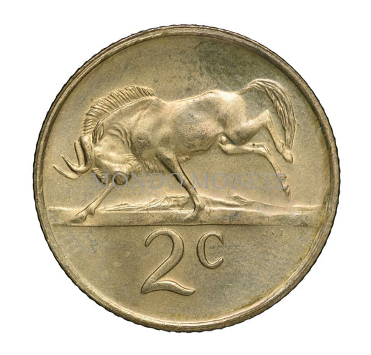 South Africa 2 Cents 1977 Monete Da Collezione