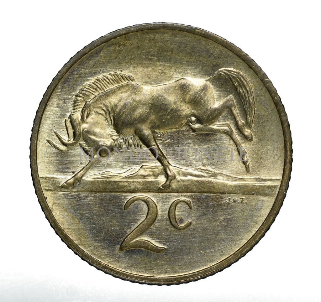 South Africa 2 Cents 1980 Monete Da Collezione