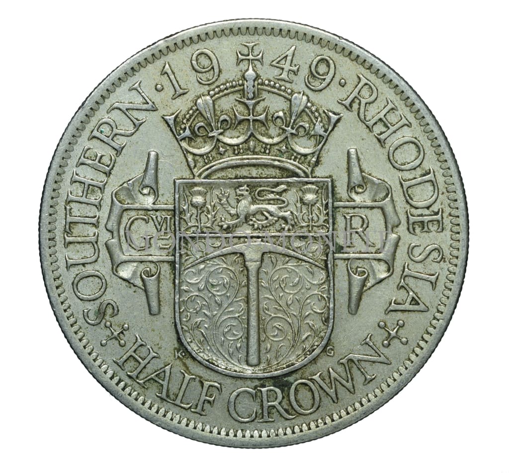 Southern Rhodesia 1/2 Crown 1949 Monete Da Collezione