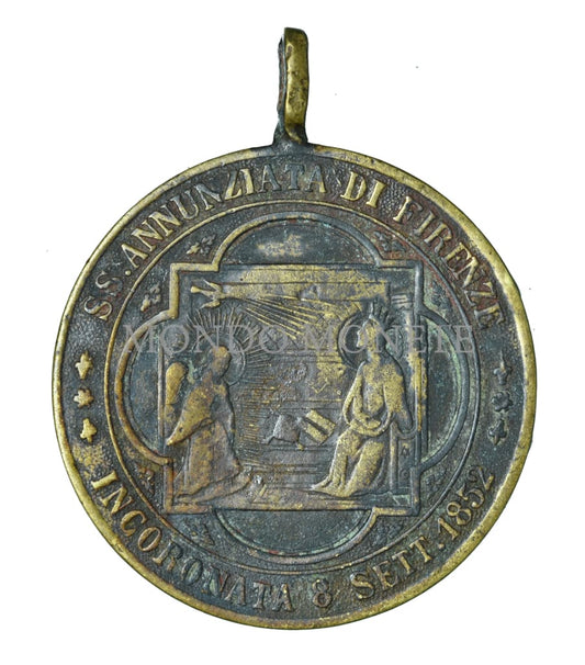 Ss. Annunziata Di Firenze Incoronata 8 Settembre 1852 Medaglie E Gettoni