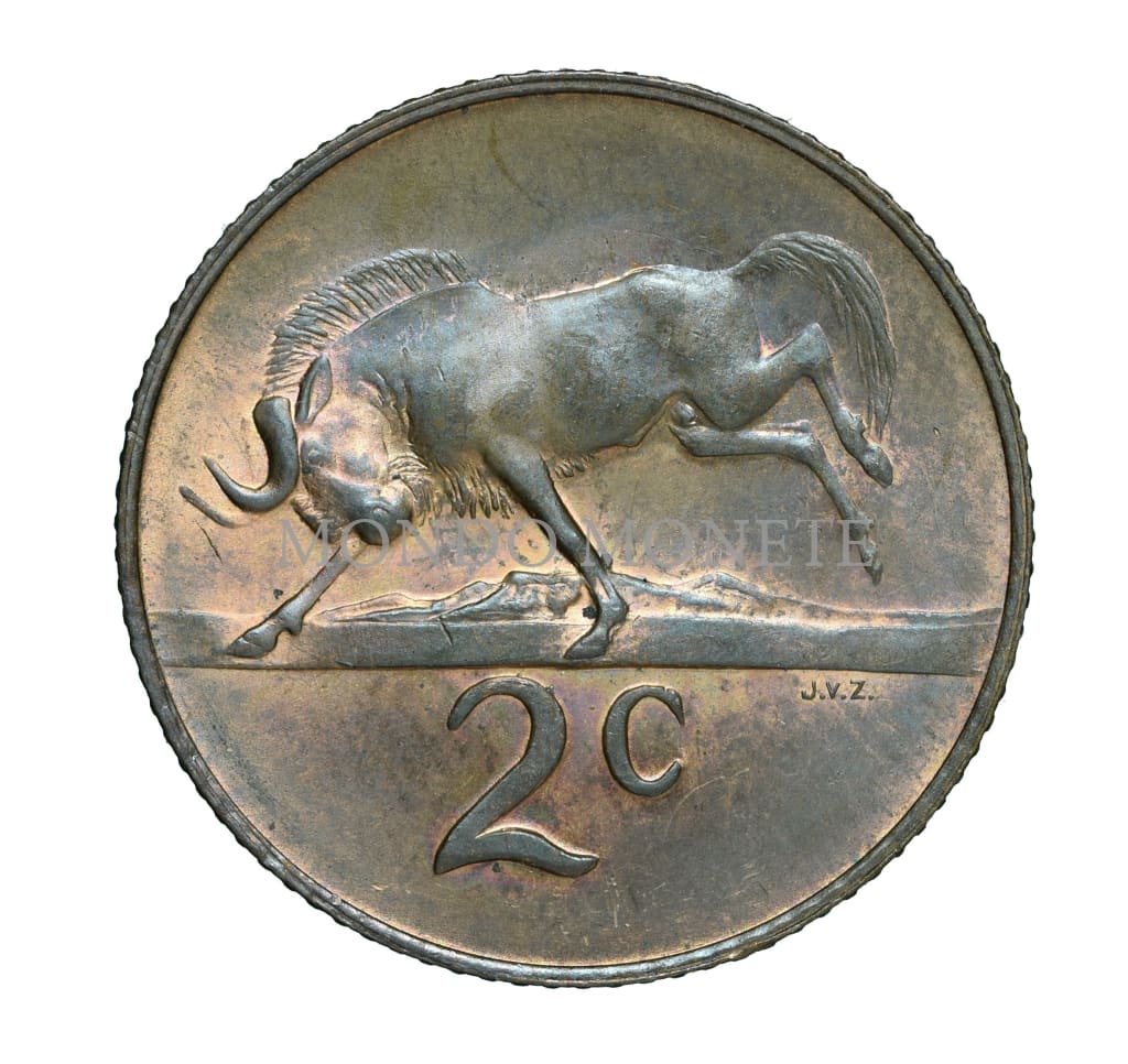 Suid Afrika 2 Cents 1967 Monete Da Collezione