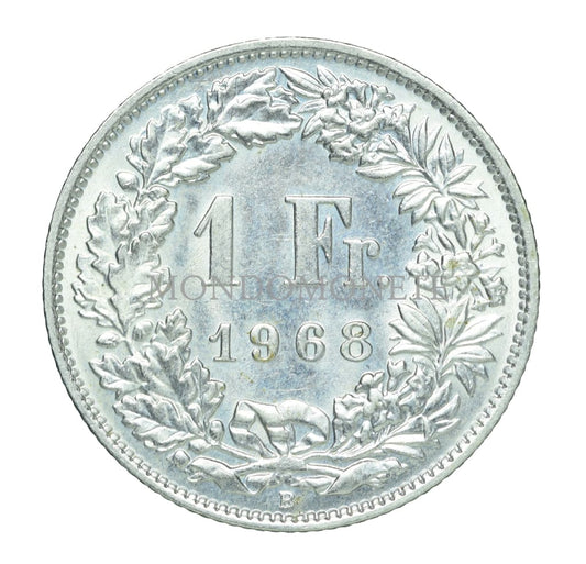 Swiss 1 Franc 1968 B Monete Da Collezione