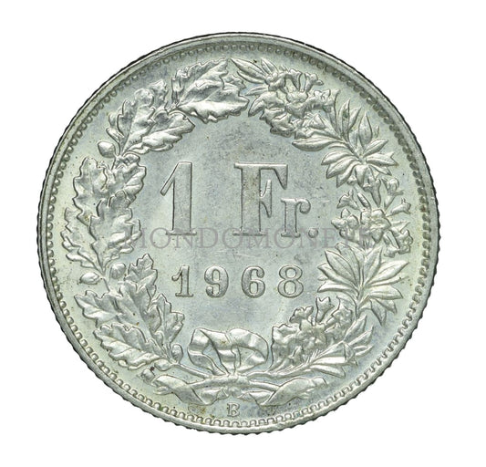 Swiss 1 Franc 1968 B Monete Da Collezione