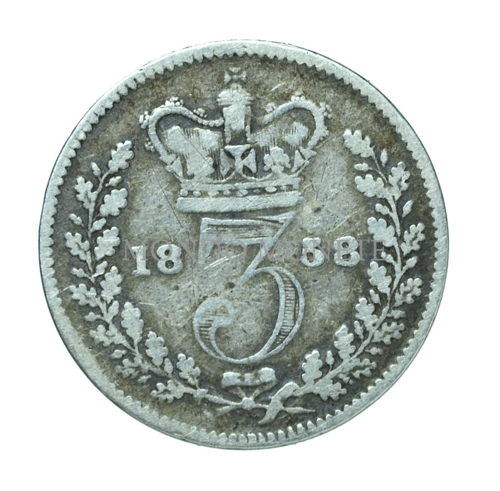 Victoria 3 Pence 1838 Monete Da Collezione