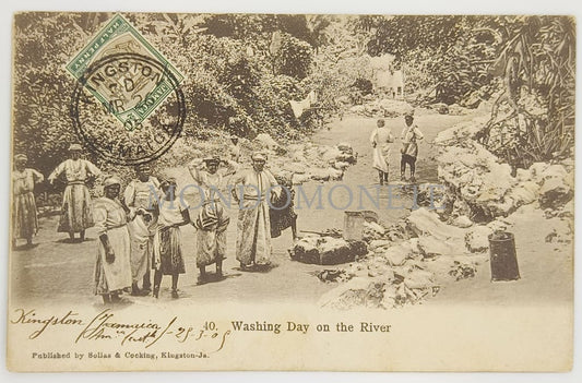 Washing Day On The River Cartoline