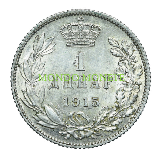 1 Dinar 1915 Serbia Monete Da Collezione