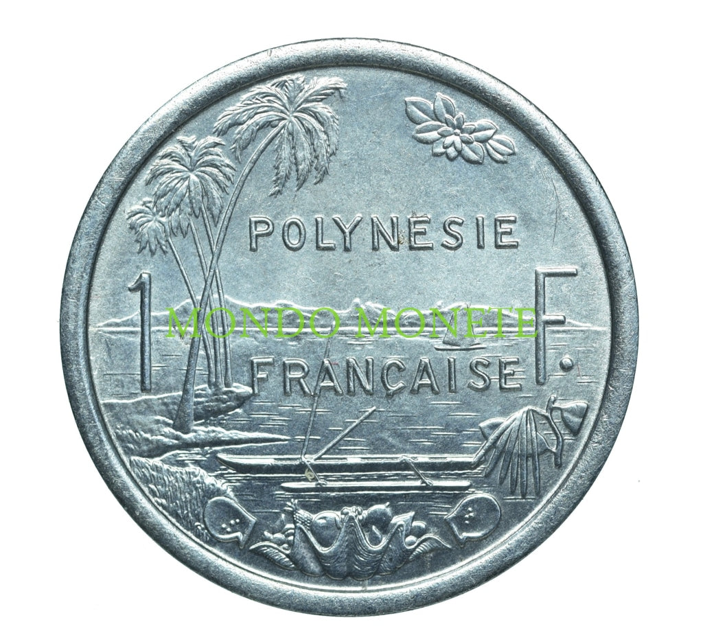 1 Franc 1965 Polinesia Monete Da Collezione