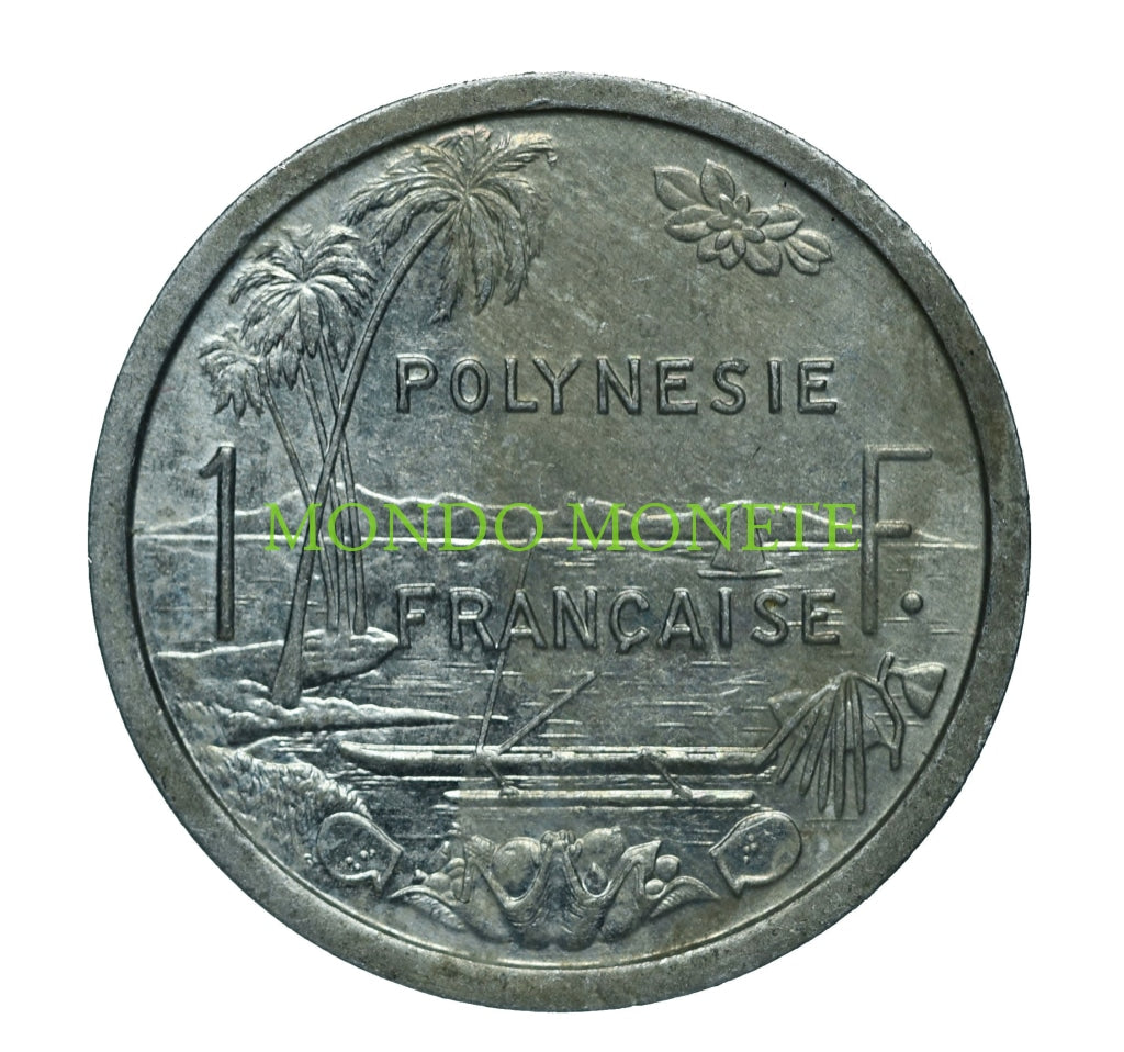 1 Franc 1986 Polinesia Monete Da Collezione