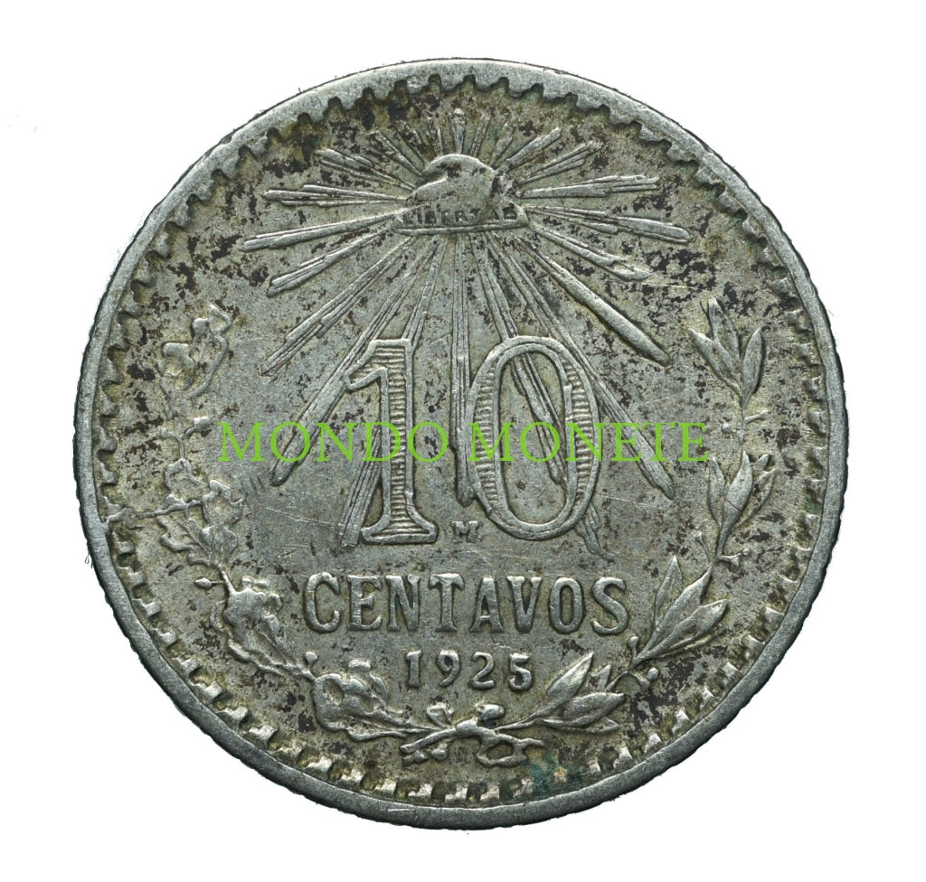 10 Centavos 1925 Messico Monete Da Collezione