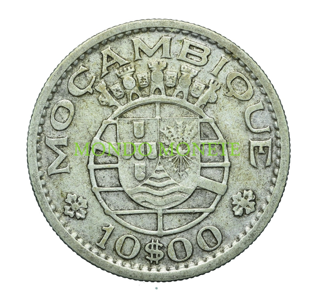 10 Escudos 1955 Mozambique Monete Da Collezione