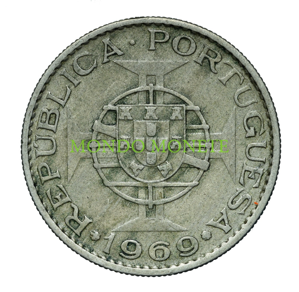 10 Escudos 1969 Angola Monete Da Collezione