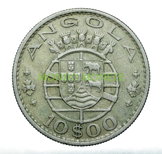 10 Escudos 1969 Angola Monete Da Collezione