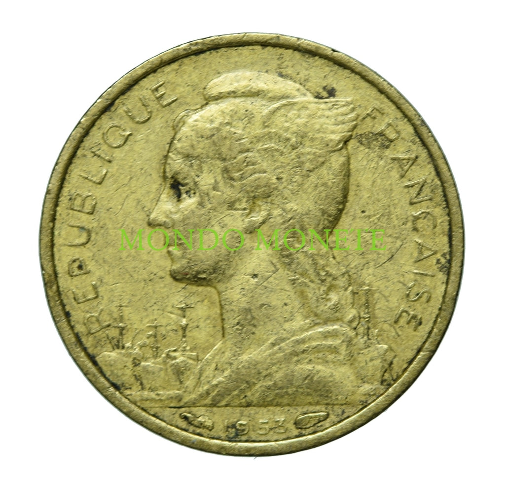 10 Francs 1953 Madagascar Monete Da Collezione