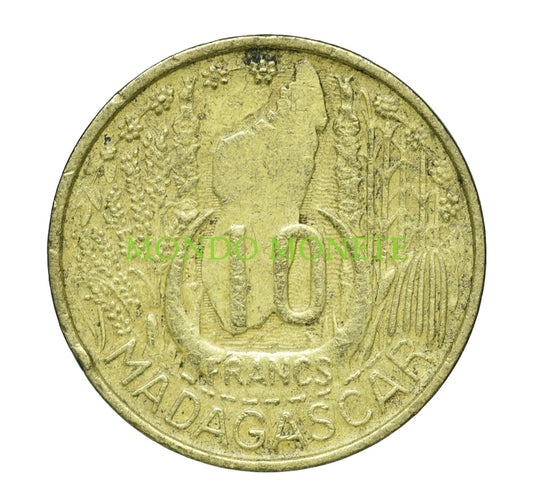 10 Francs 1953 Madagascar Monete Da Collezione